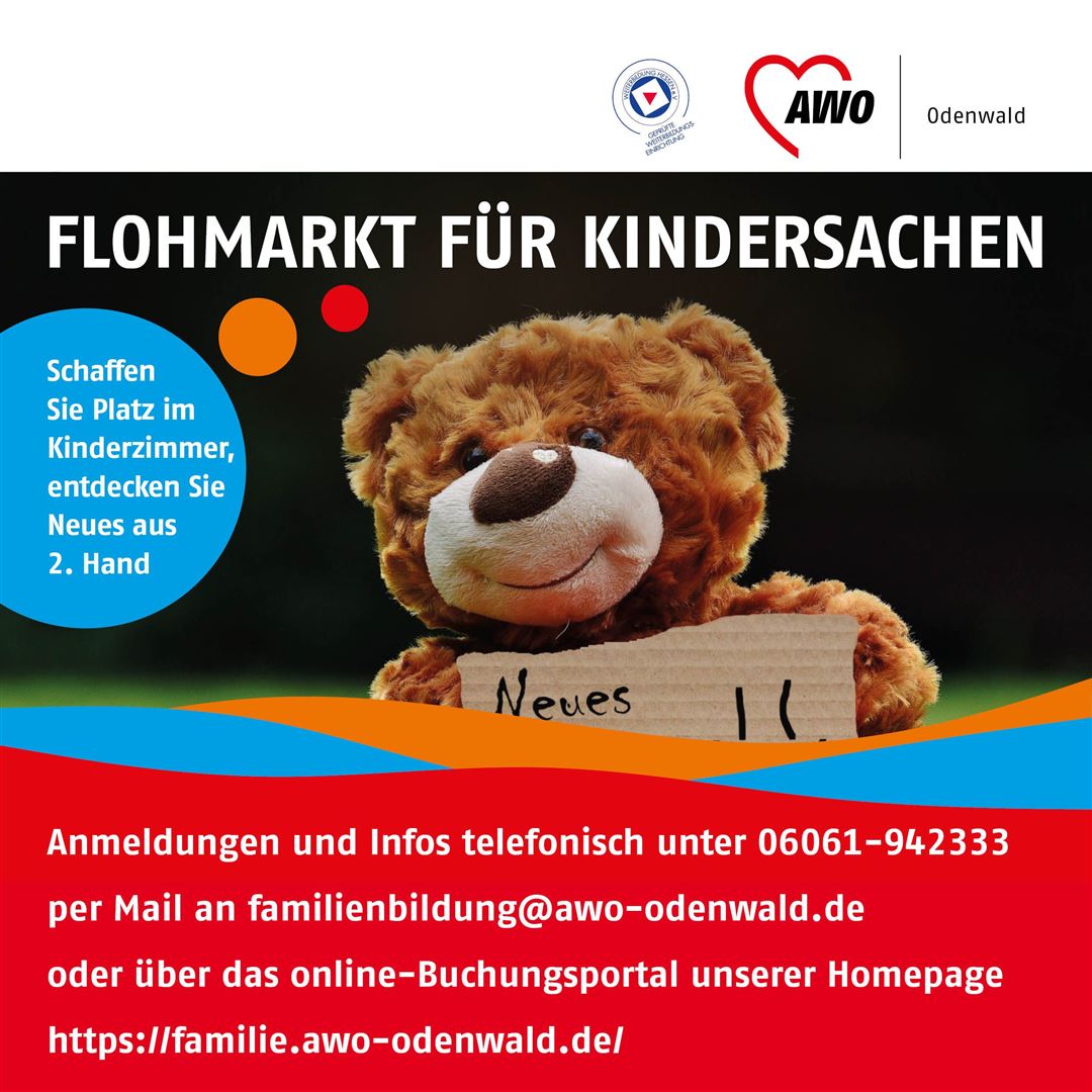 Plakat: Flohmarkt für Kindersachen
