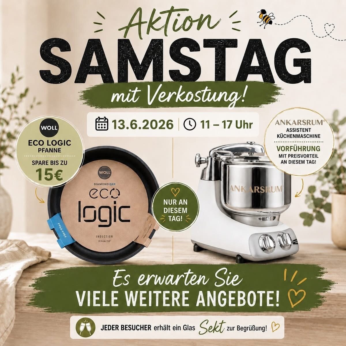 Plakat: Aktion Samstag mit Verkostung