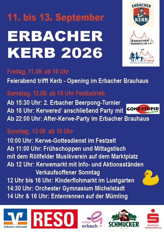 Plakat: Erbacher Kerb 2026