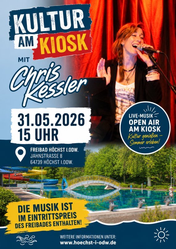 Plakat: Kultur am Kiosk mit Chris Kessler