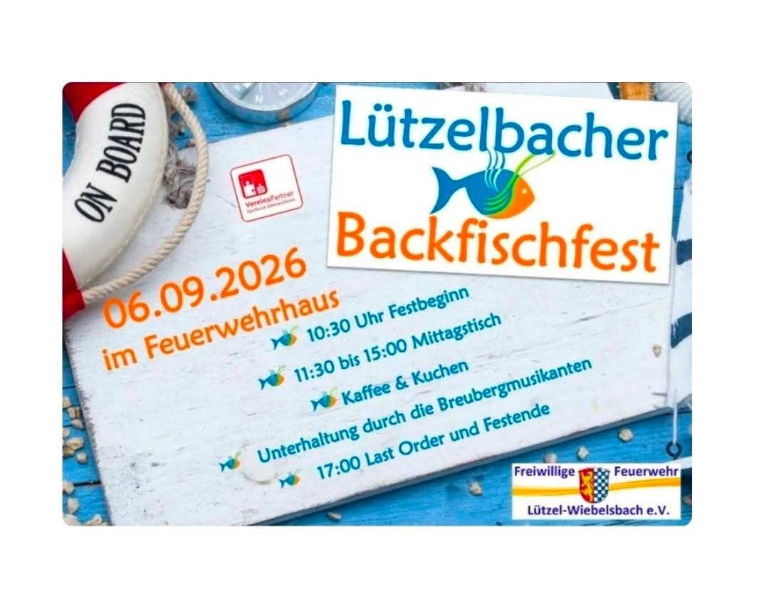 Plakat: Lützelbacher Backfischfest