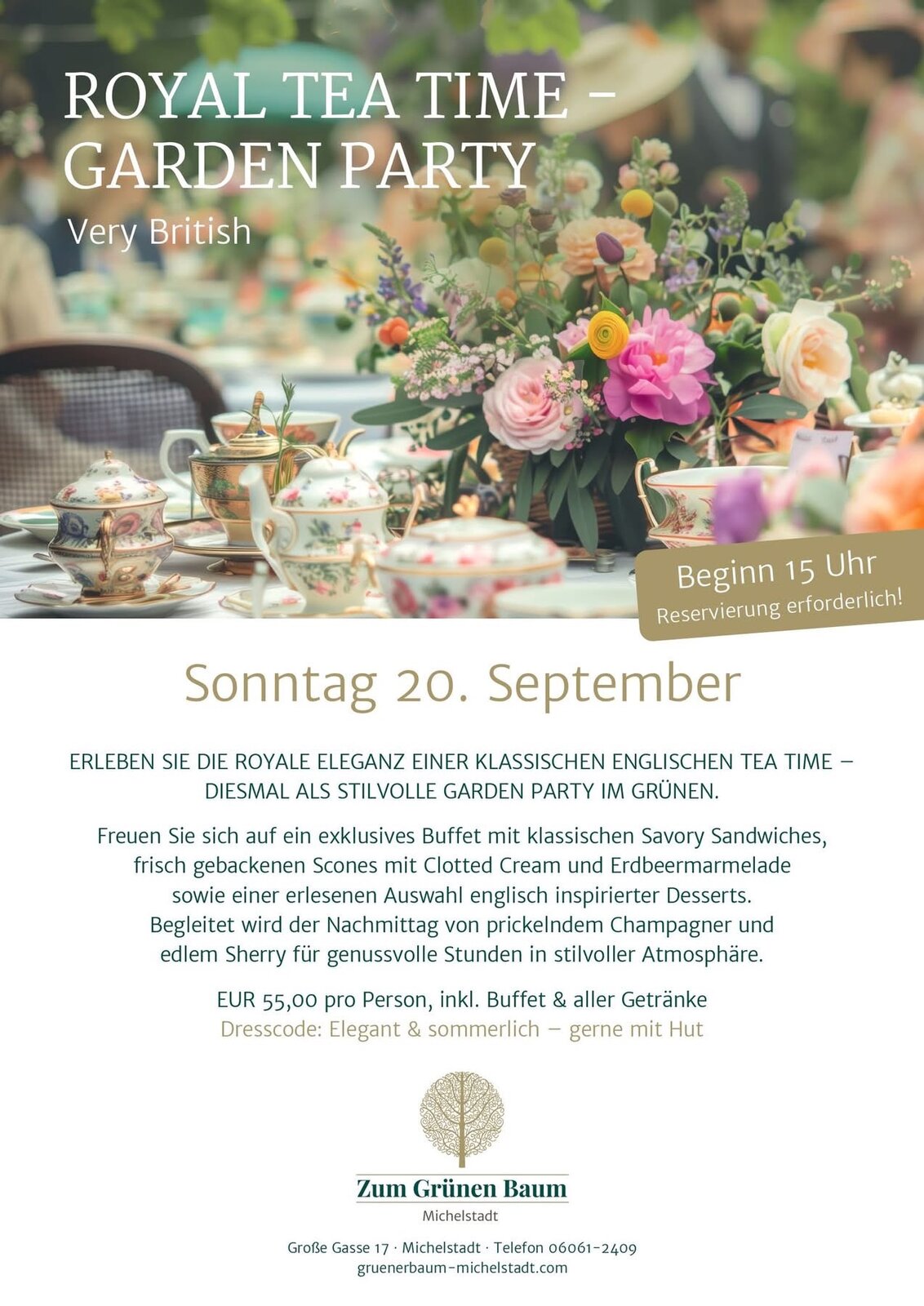 Plakat: Royal Tea Time – Garden Party