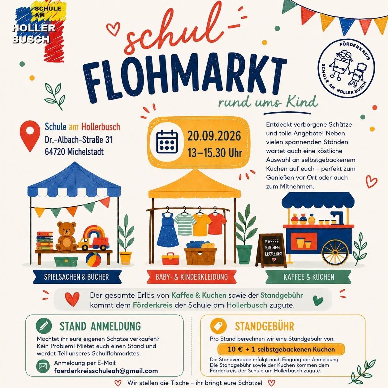 Plakat: Schul-Flohmarkt rund ums Kind
