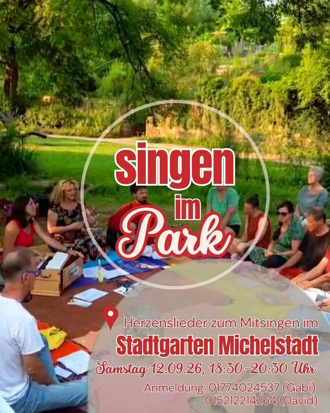 Plakat: Singen im Park