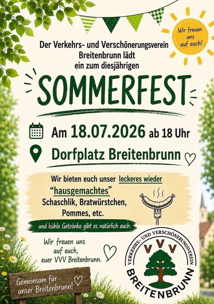 Plakat: Sommerfest Breitenbrunn