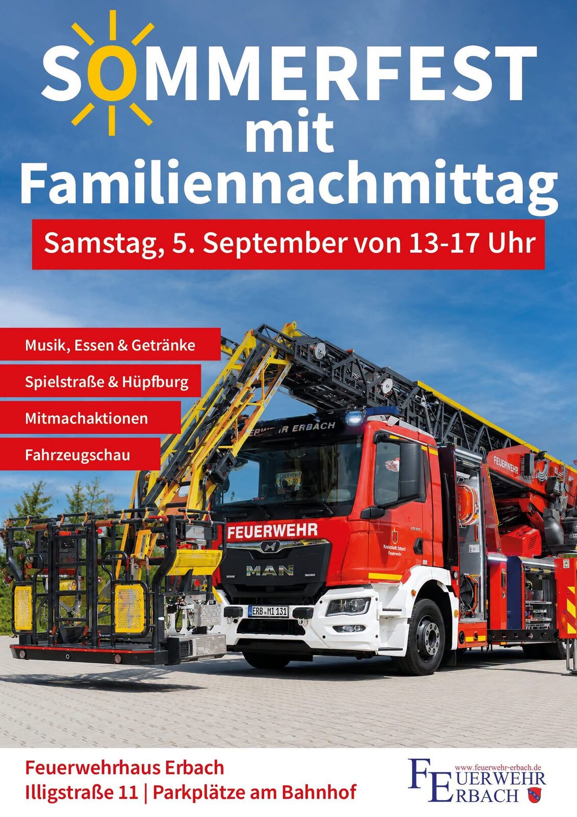 Plakat: Sommerfest mit Familiennachmittag