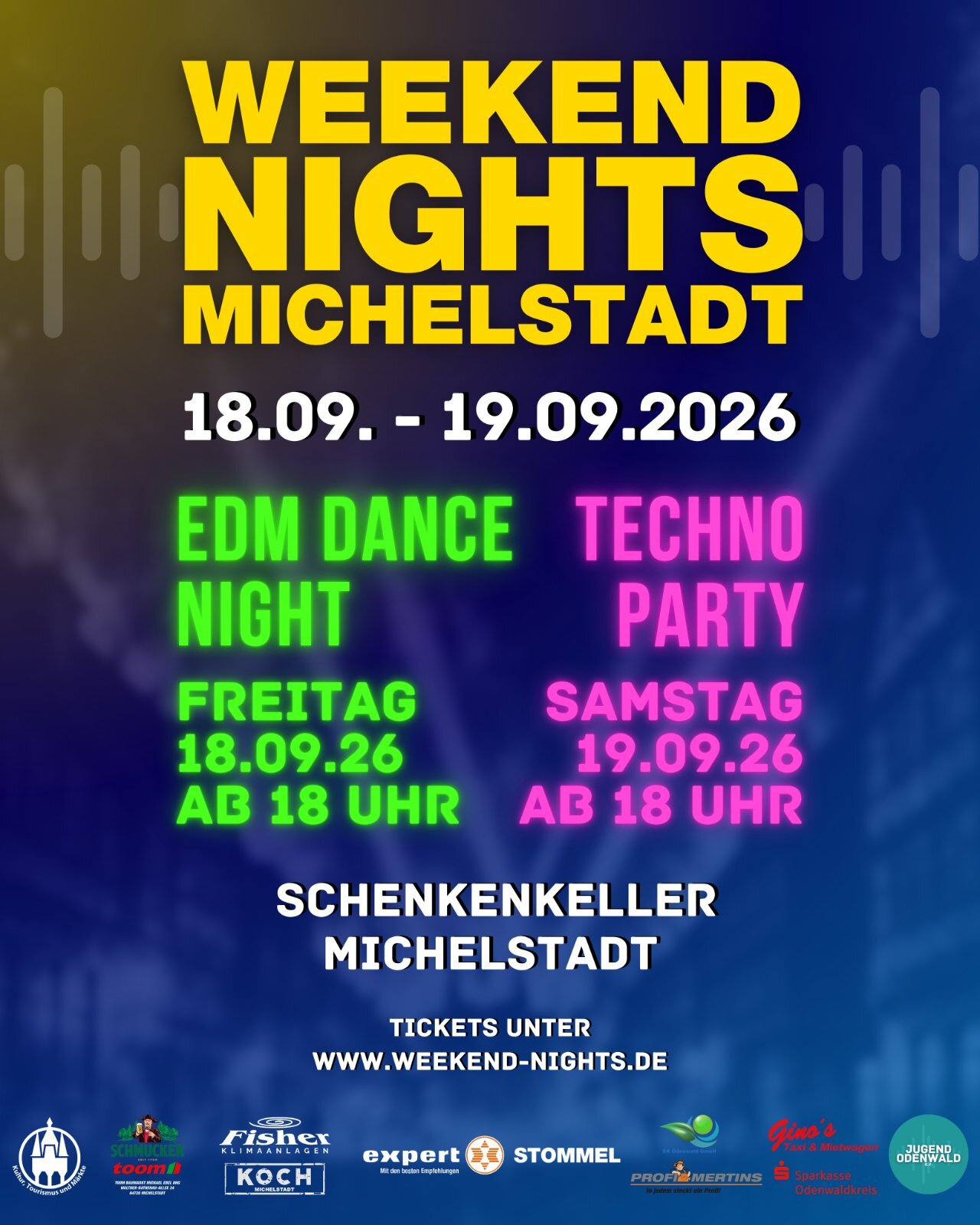 Plakat: Weekend Nights Michelstadt