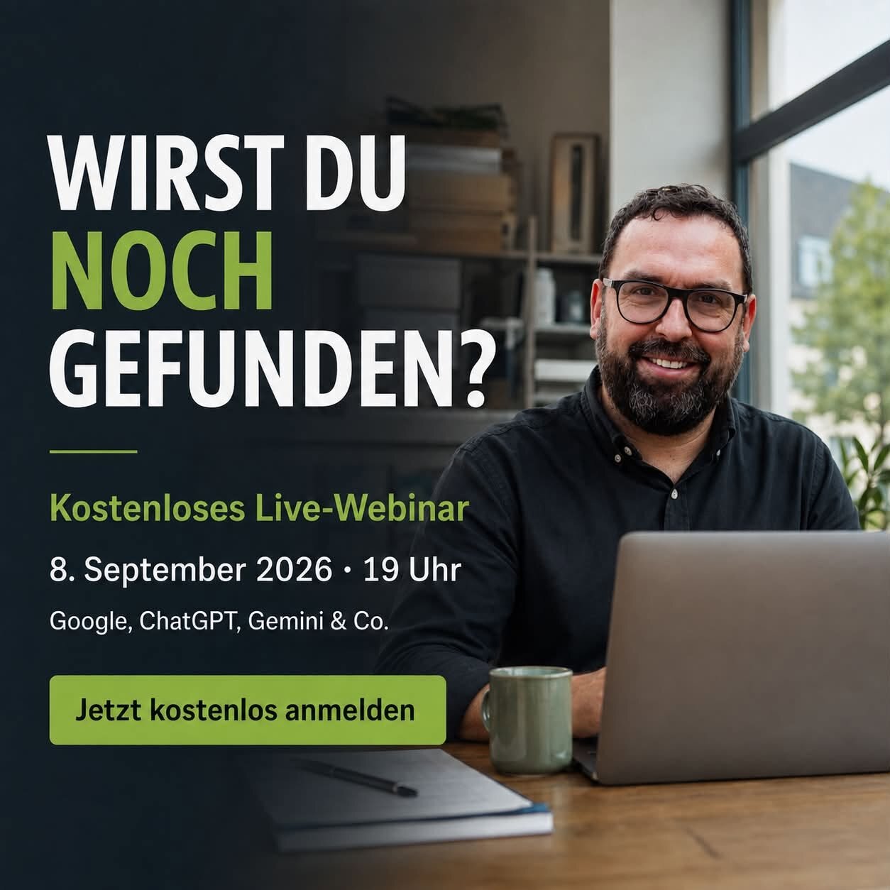 Plakat: Wirst du noch gefunden? – Kostenloses Live-Webinar
