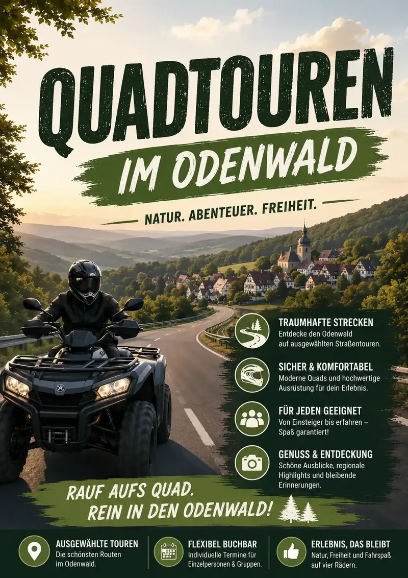 Plakat: Odenwald-Ostertal-Erlenbach-Tour am 24.10.2026