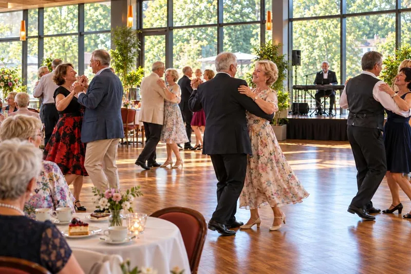 Plakat: Tanztee in der Wandelhalle