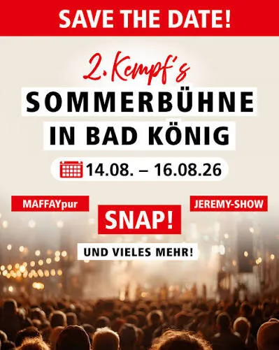 Plakat: 2. Kempf's Sommerbühne in Bad König