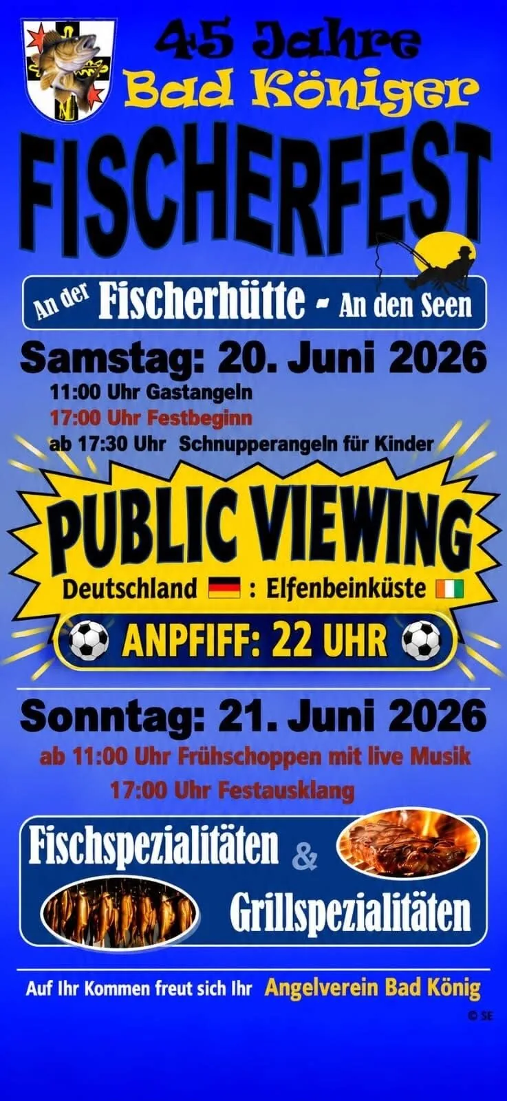 Plakat: 45 Jahre Bad Königer Fischerfest