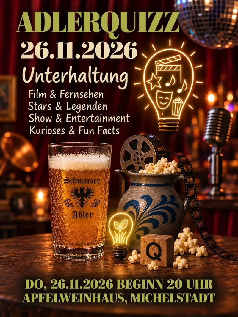 Plakat: Adlerquizz – Unterhaltung