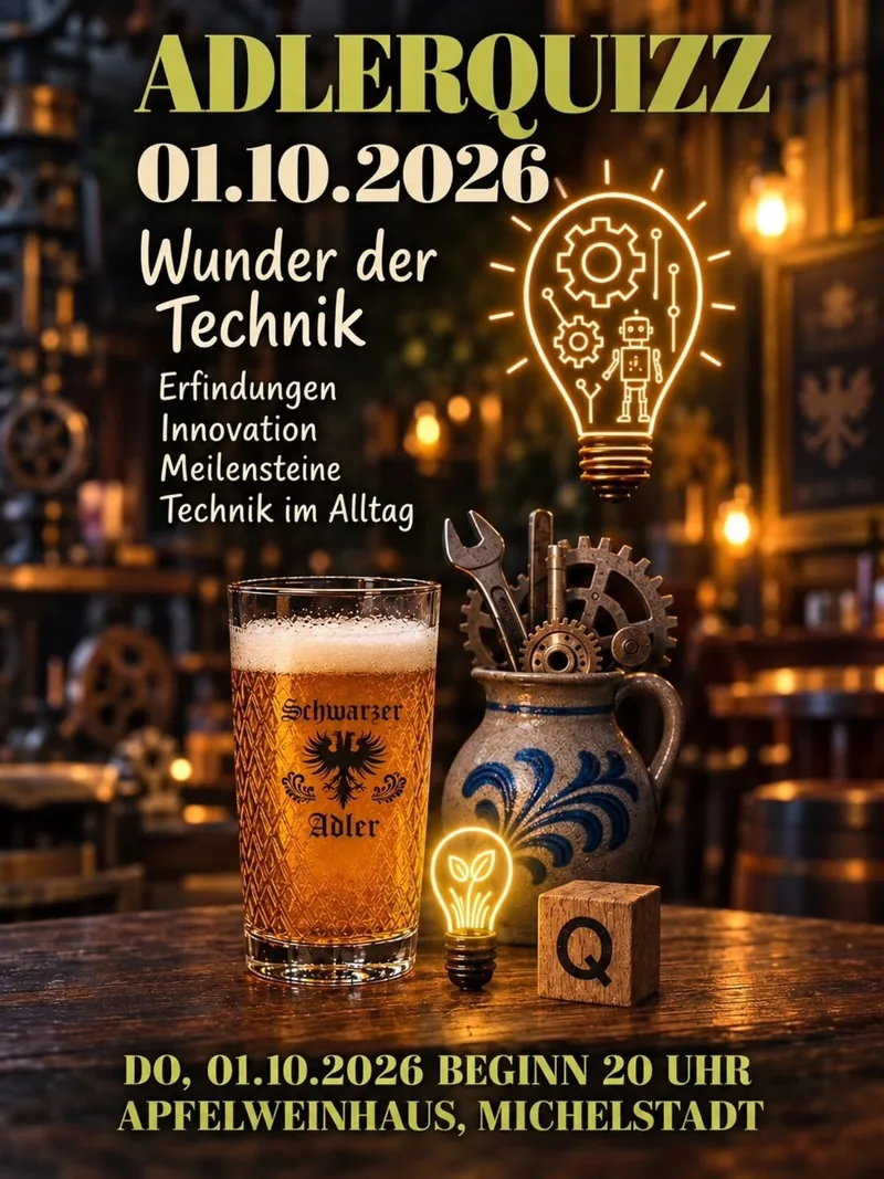 Plakat: Adlerquizz – Wunder der Technik
