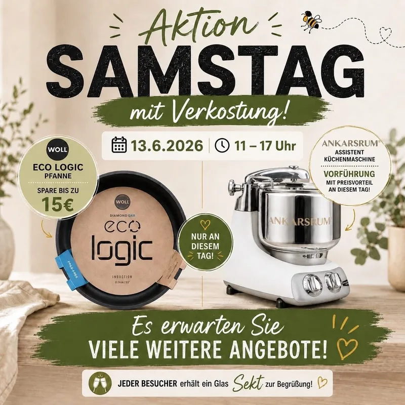 Plakat: Aktion Samstag mit Verkostung
