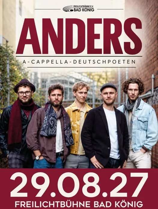 Plakat: ANDERS – A-Cappella-Deutschpoeten