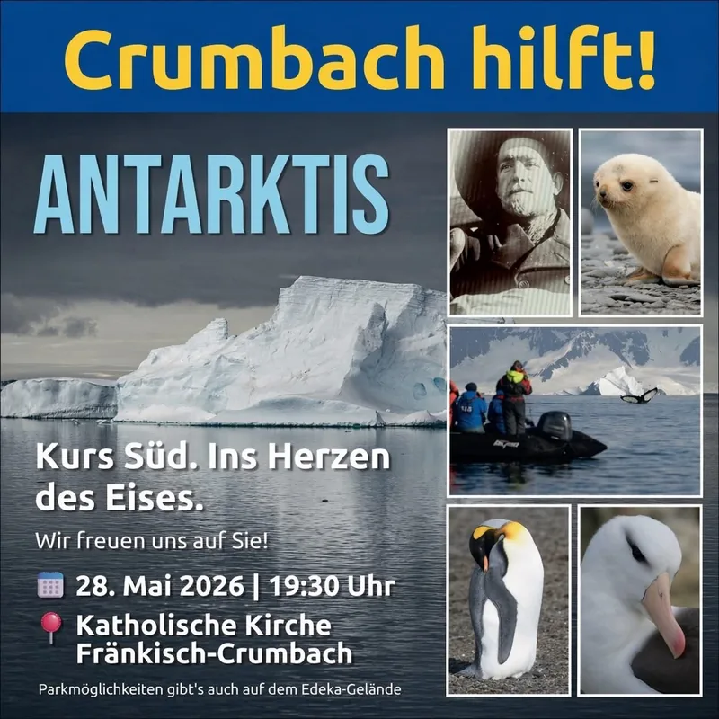 Plakat: Antarktis – Kurs Süd. Ins Herzen des Eises.