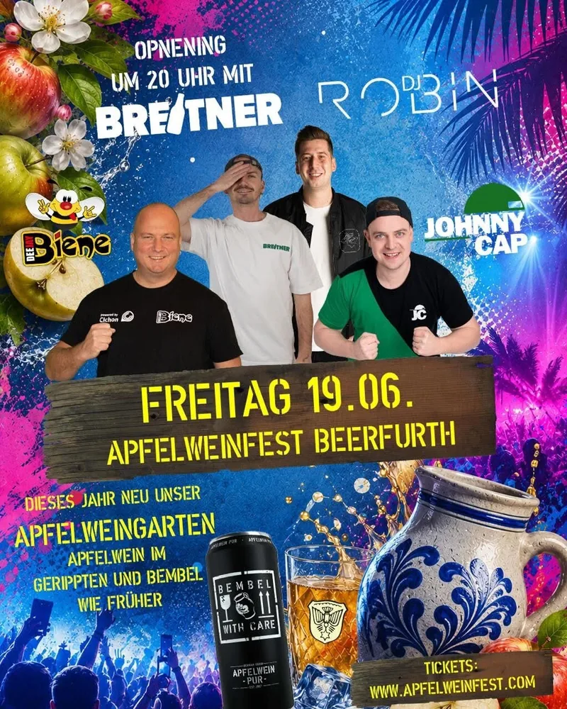 Plakat: Apfelweinfest Beerfurth