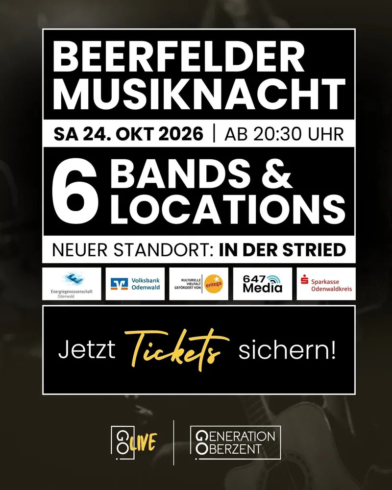 Plakat: Beerfelder Musiknacht
