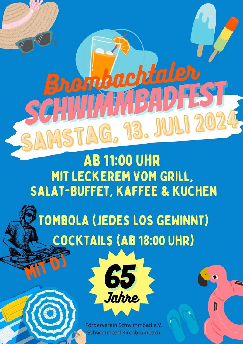 Plakat: Brombachtaler Schwimmbadfest