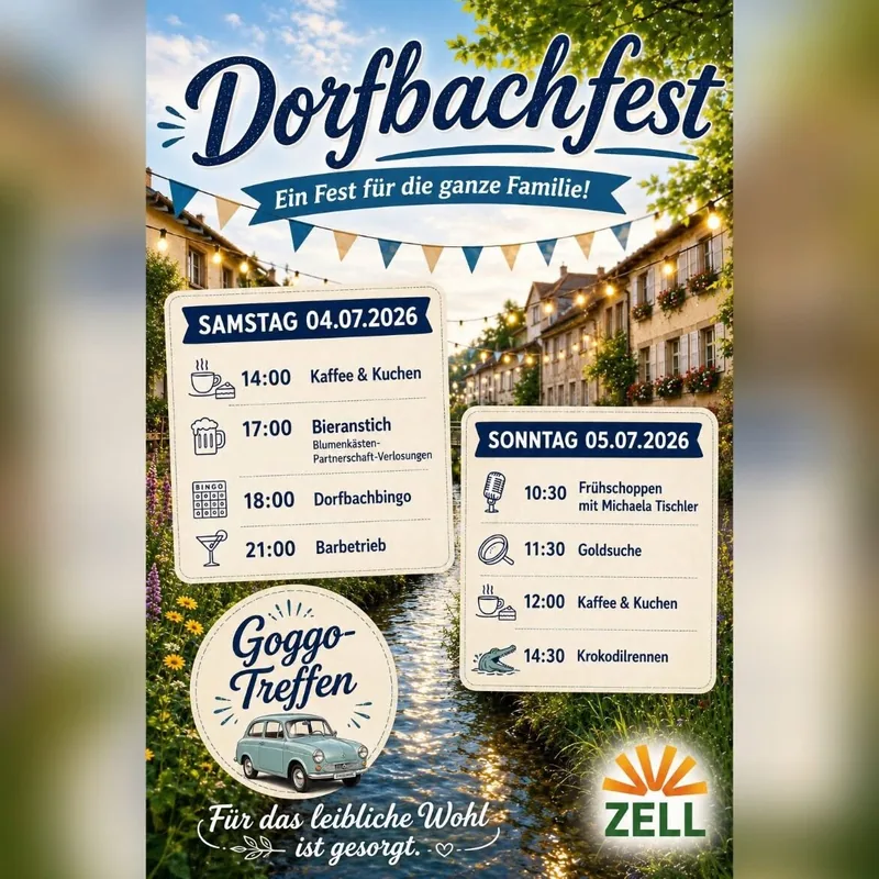 Plakat: Dorfbachfest