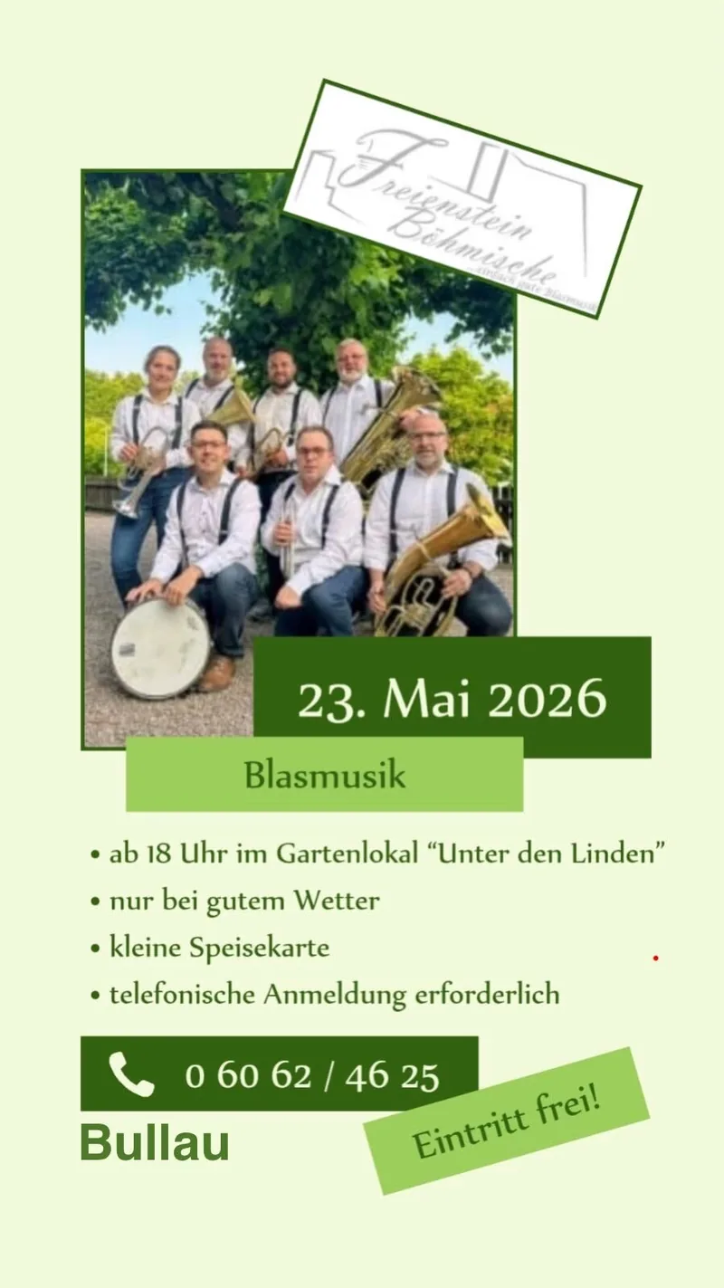 Plakat: Freienstein Böhmische – Blasmusik