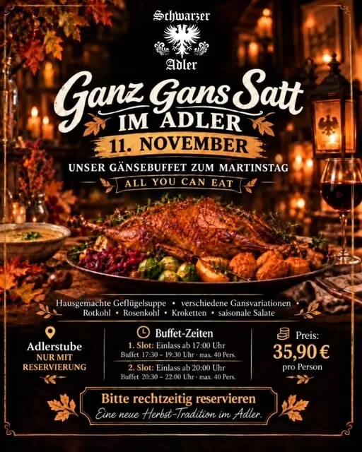 Plakat: Ganz Gans Satt im Adler