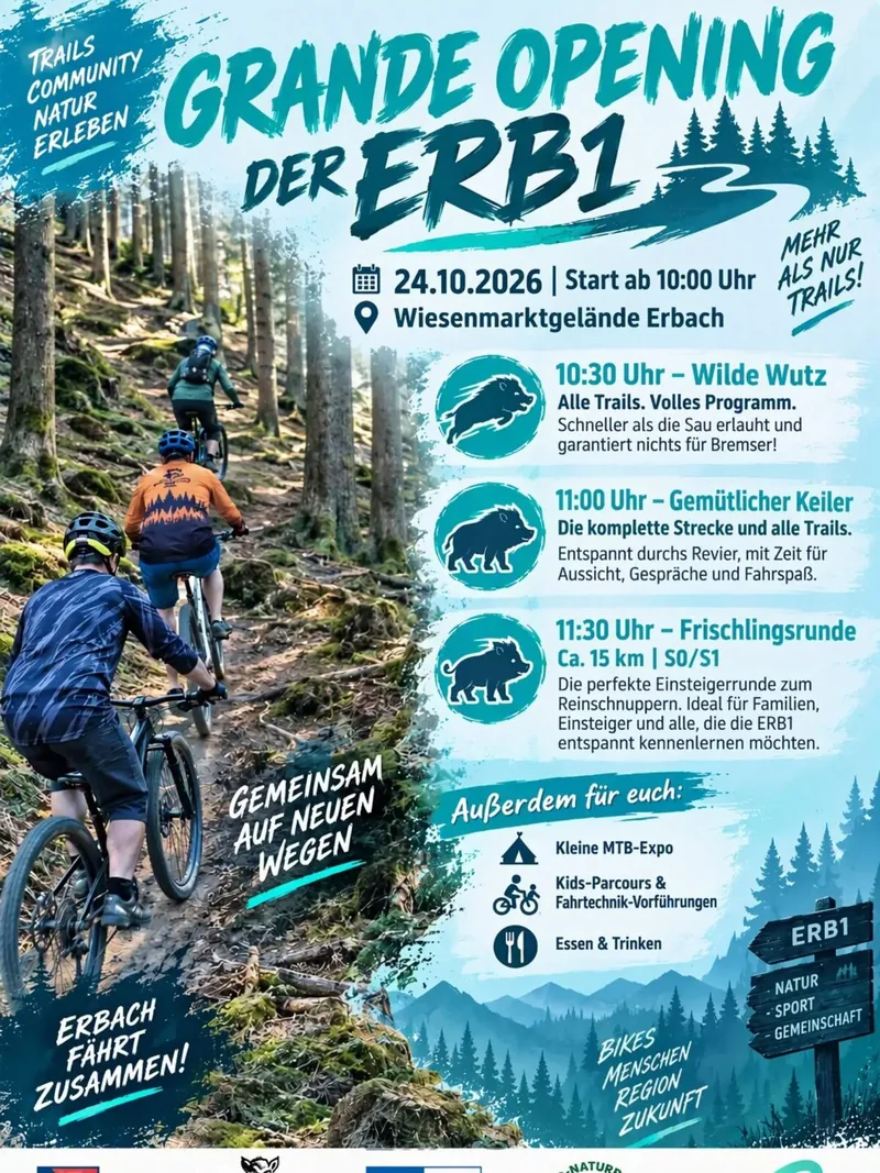 Plakat: Grande Opening der ERB1