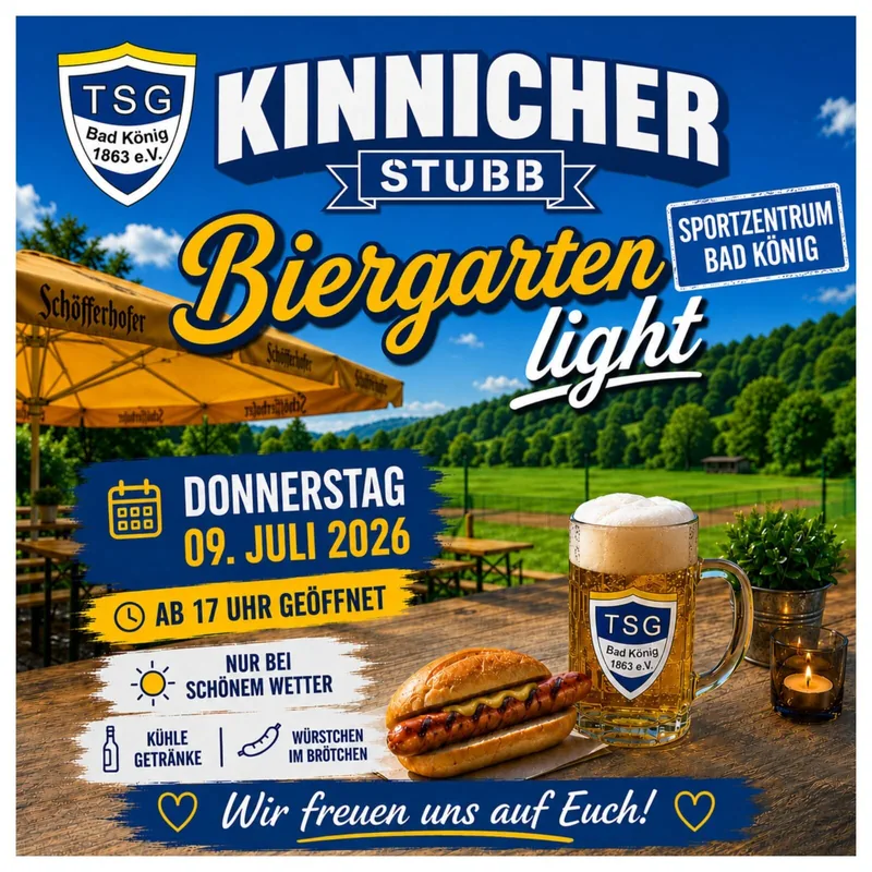 Plakat: Kinnicher Stubb – Biergarten light