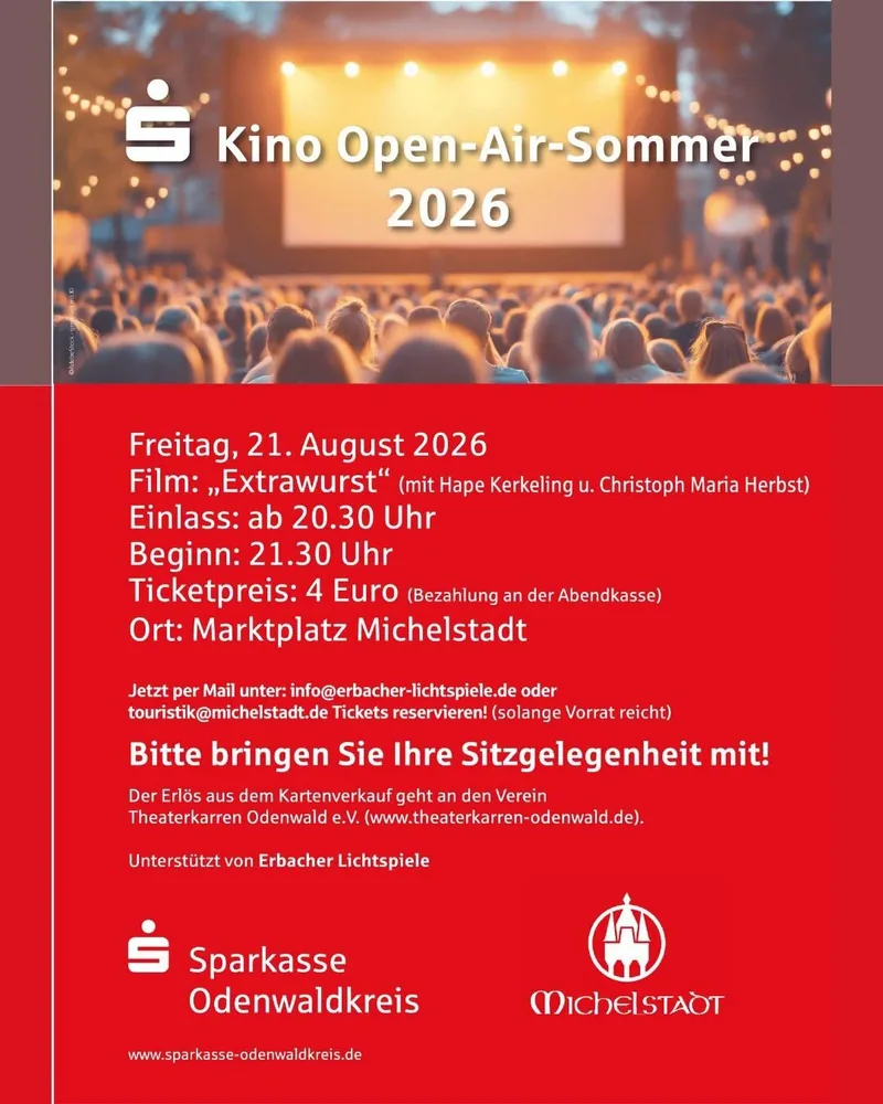 Plakat: Kino Open-Air-Sommer 2026 – Extrawurst
