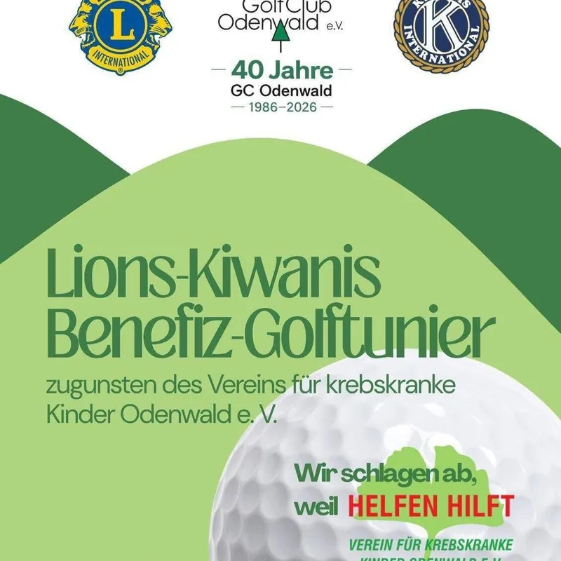 Plakat: Lions-Kiwanis Benefiz-Golfturnier