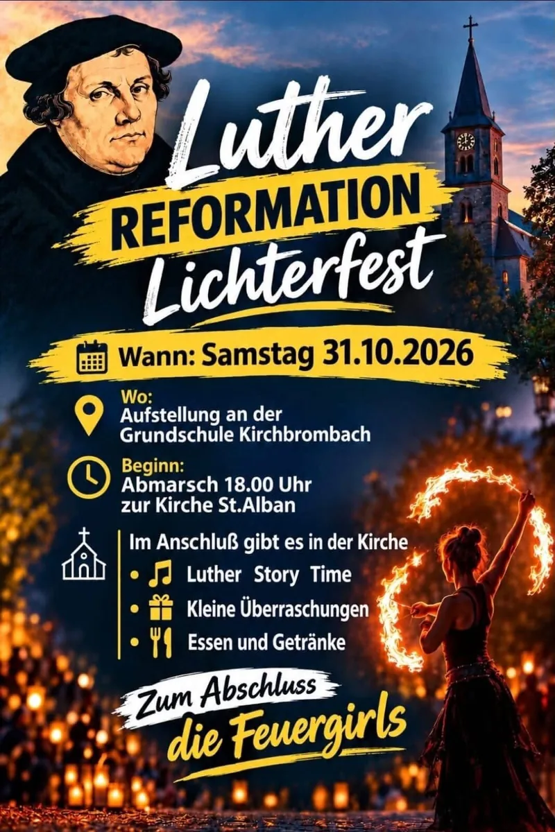 Plakat: Luther Reformation Lichterfest