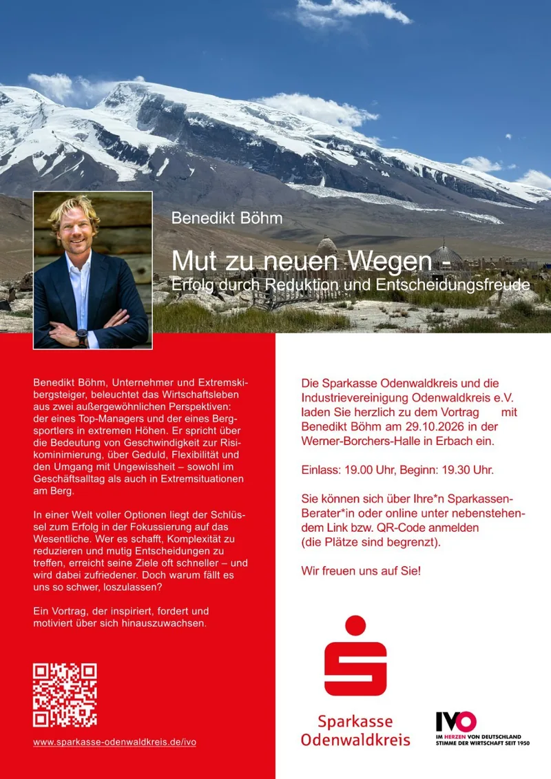 Plakat: Mut zu neuen Wegen – Erfolg durch Reduktion und Entscheidungsfreude
