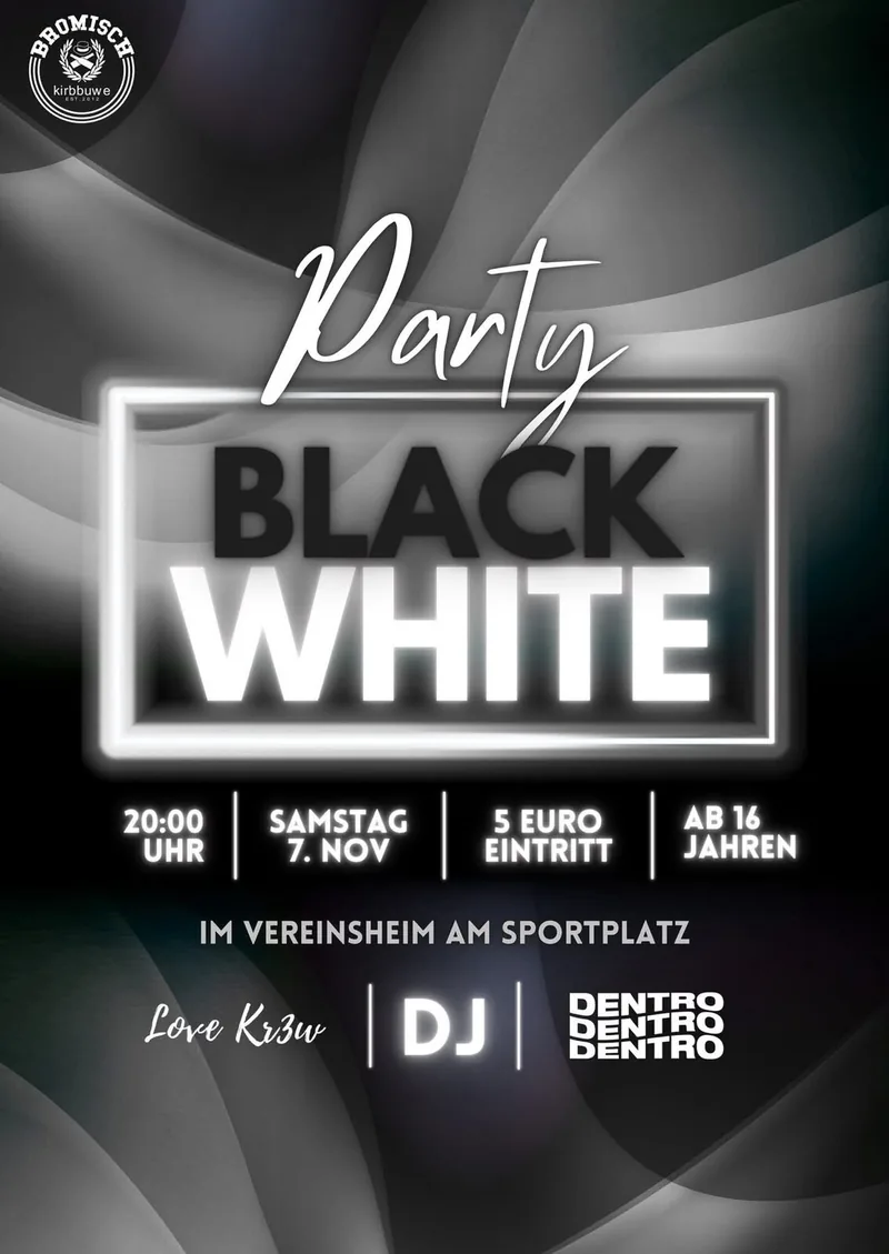 Plakat: Party Black & White