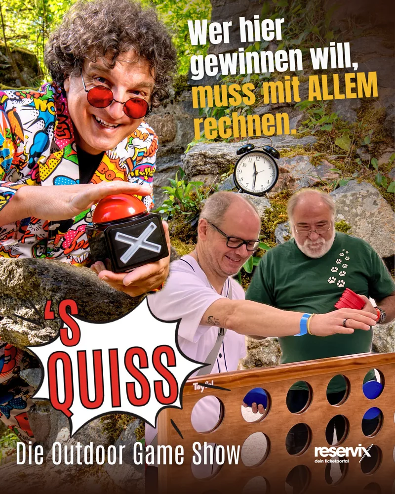 Plakat: 'S QUISS - Outdoor Game Show