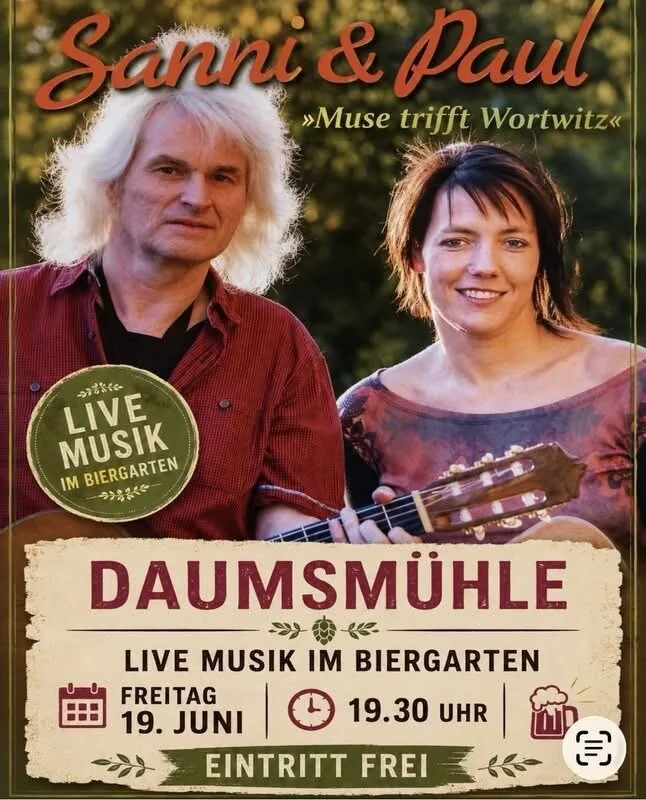 Plakat: Sanni & Paul – Muse trifft Wortwitz