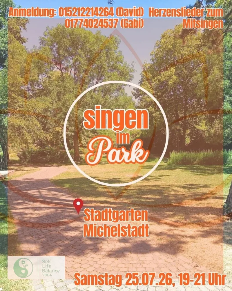 Plakat: Singen im Park