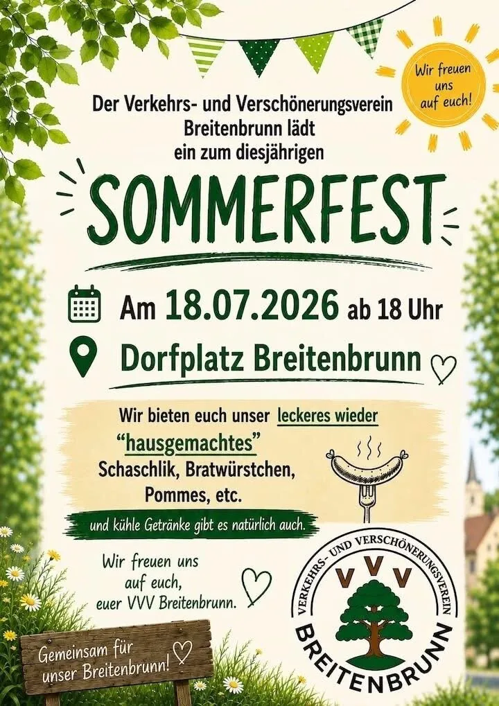 Plakat: Sommerfest Breitenbrunn