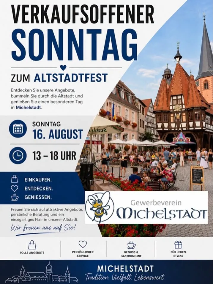 Plakat: Verkaufsoffener Sonntag zum Altstadtfest
