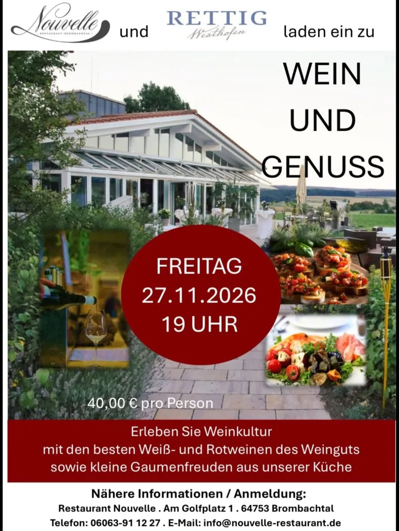 Plakat: Wein und Genuss