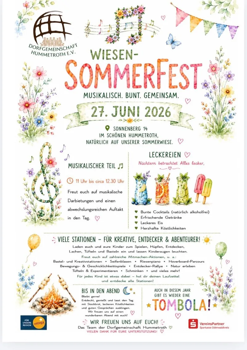 Plakat: Wiesen-Sommerfest